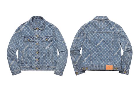 supreme lv denim fabric|louis vuitton supreme camo jacket.